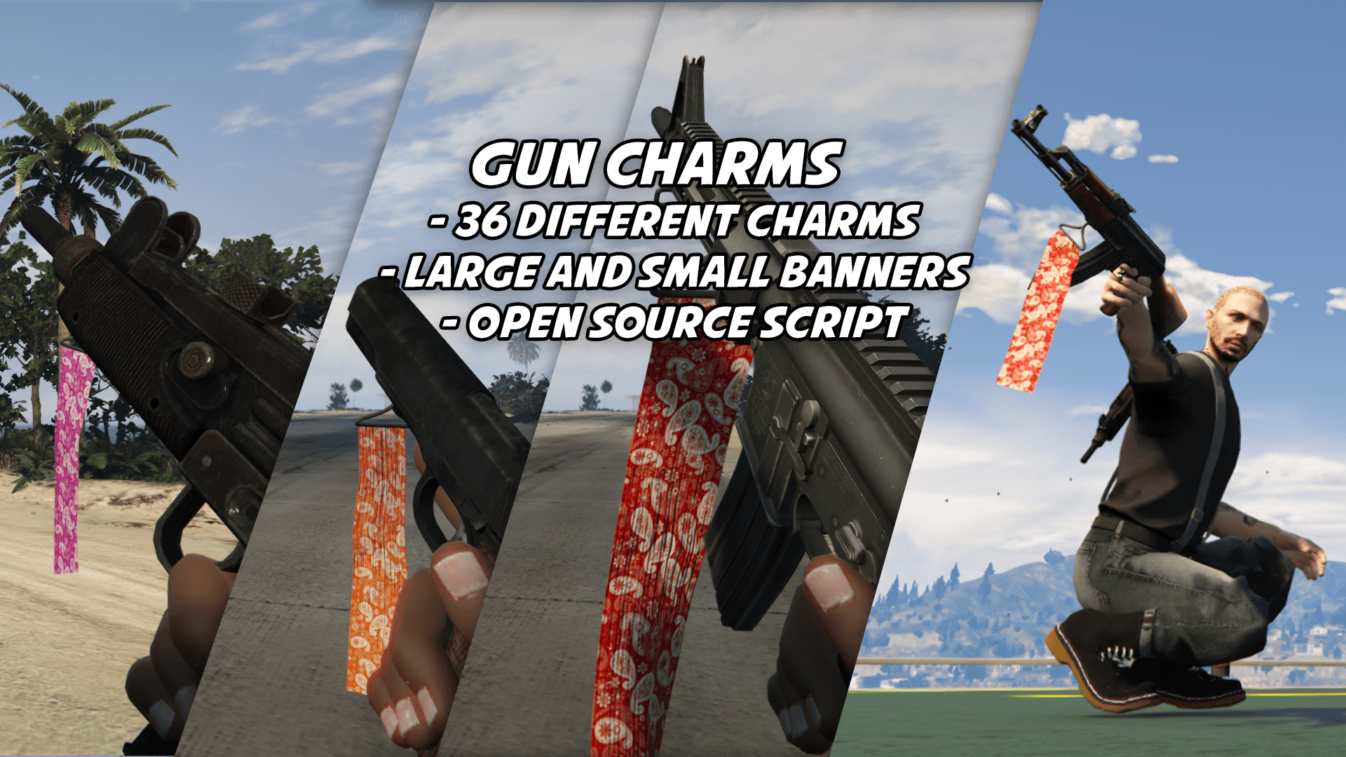 Gun Charms - (36 Gun Charm Banners)